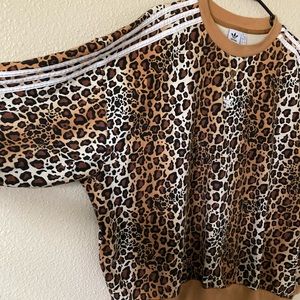 Adidas cheetah crew neck